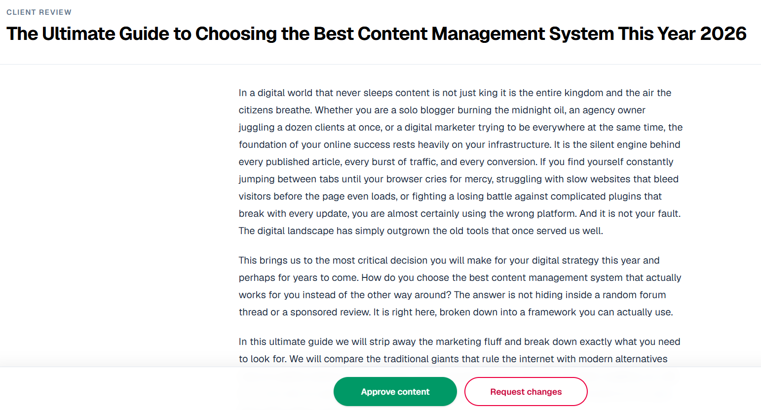 Frictionless Client Approvals